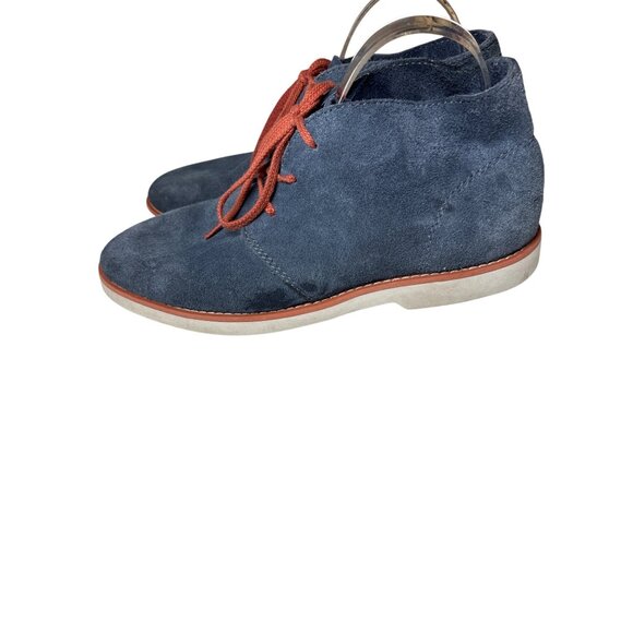 SeeVees 3 Eye Chukka Boots Size 8.5 Shadow Blue Suede Red Laces Ankle White Sole main image 10
